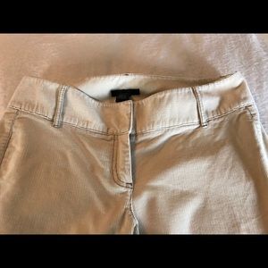 Off white corduroy wide leg pants